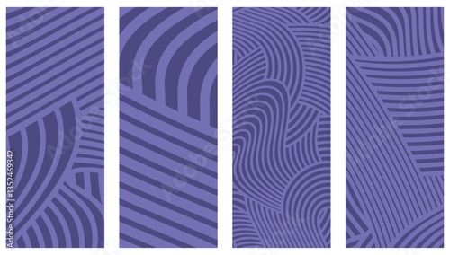Collection Abstract irregular multi color striped lines textured background design bundle. for clothes, fabric, cover, background, invitations, X banner and others