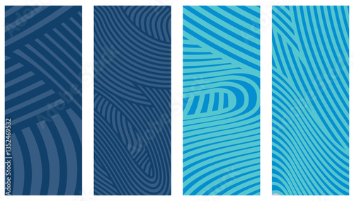 Collection Abstract irregular multi color striped lines textured background design bundle. for clothes, fabric, cover, background, invitations, X banner and others