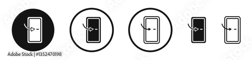 Door closed icon set. vector icons for apps and website ui design