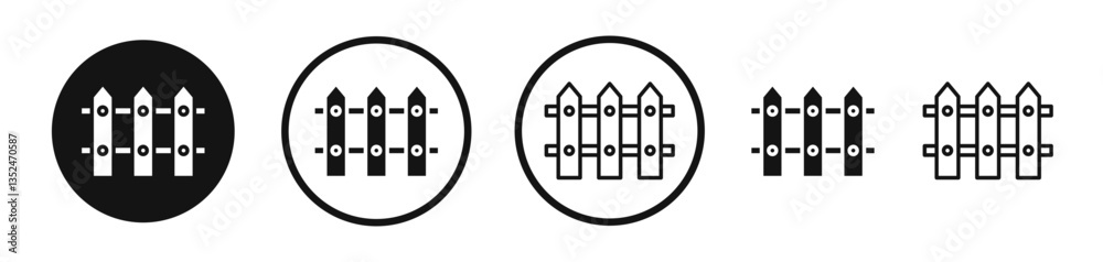 Fence icon set. vector icons for apps and website ui design