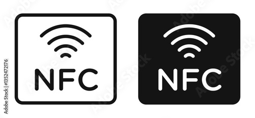 Nfc icon set. vector icons for apps and website ui design