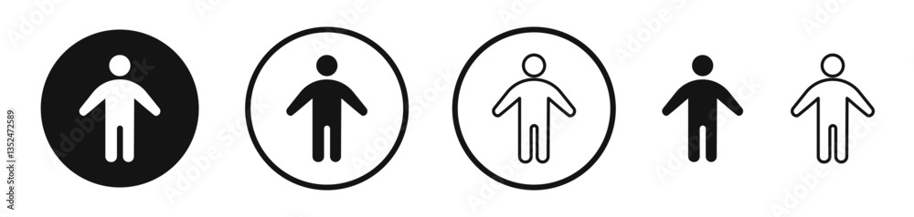 Person icon set. vector icons for apps and website ui design