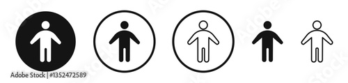 Person icon set. vector icons for apps and website ui design