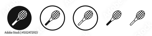 Racquet vector icon symbol. illustration sign collection.