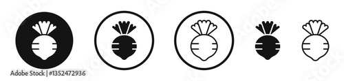 Radish icon set. vector icons for apps and website ui design