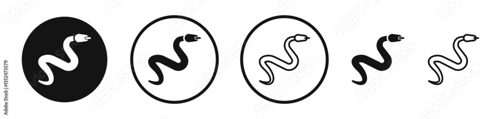 Fototapeta premium Snake icon set. vector icons for apps and website ui design