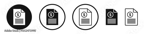 Tax icon set. vector icons for apps and website ui design