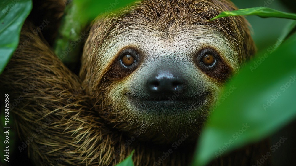 Fototapeta premium a sloth in the jungle 