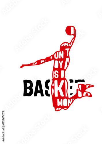 basketball texte mots dunk