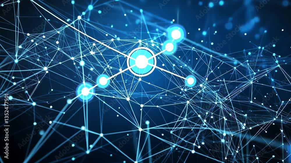 Plexus Background Template for Tech Presentations Generative AI