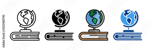 Globe  Icon Set Multiple Style Collection