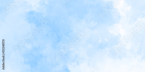 Abstract grunge sky blue soft painted watercolor paint splash. inspiring views of fluffy clouds blue sky background. cloudy blue sky various natural clouds and smoke. morning cloud in the sky.