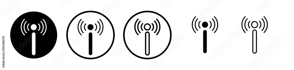 Antenna icons symbol. Flat and line design style. Antenna icons symbol. Flat and line design style.