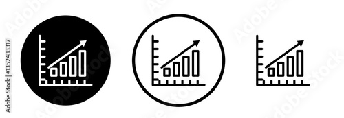 Business performance icons symbol. Flat and line design style.