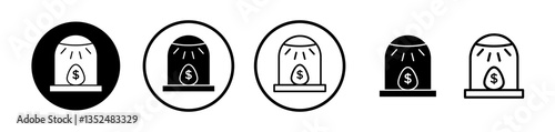 Business incubator icons symbol. Flat and line design style.