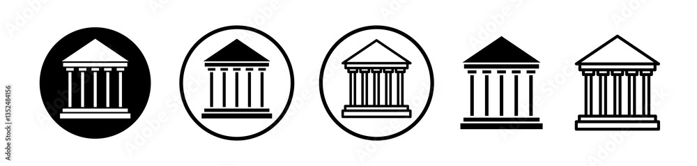 Courthouse icons symbol. Flat and line design style. Courthouse icons symbol. Flat and line design style.