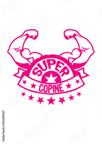  copine super bras muscle banniere