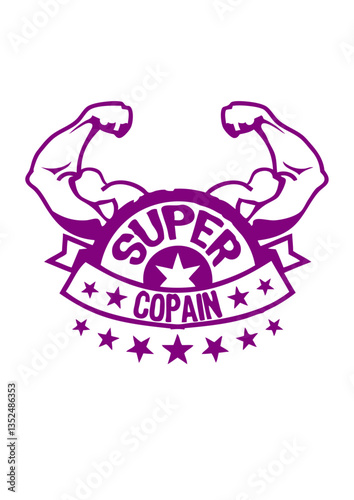 copain super bras muscle banniere