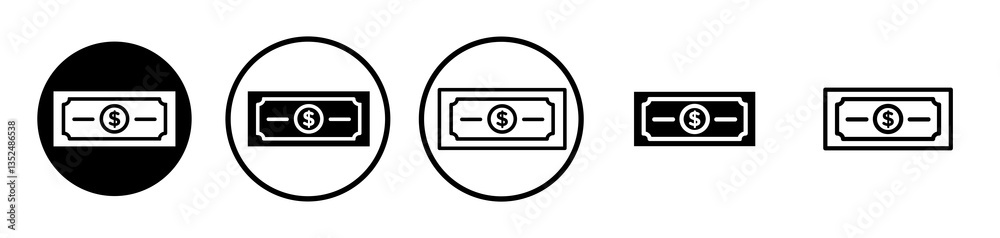 Money icons symbol. Flat and line design style. Money icons symbol. Flat and line design style.