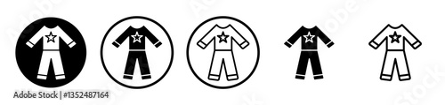 Pijama icons symbol. Flat and line design style.