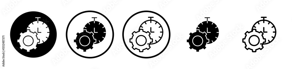 Productivity icons symbol. Flat and line design style. Productivity icons symbol. Flat and line design style.