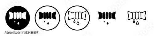 Squeeze icons symbol. Flat and line design style.