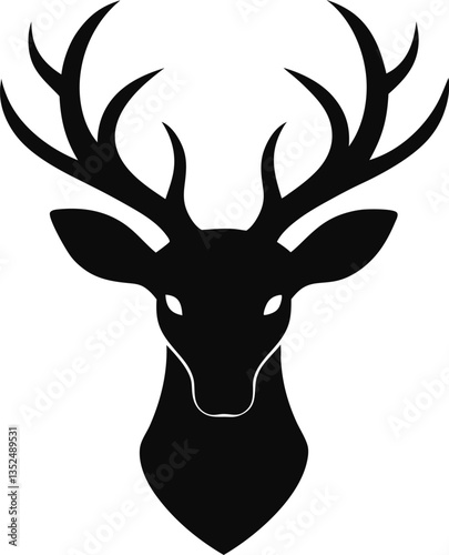 deer head silhouette vector illustration