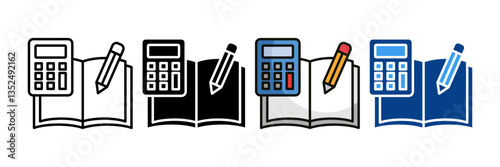 Calculator  Icon Set Multiple Style Collection