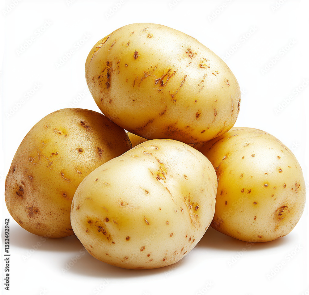 Potato isolated on white background. Generative AI Potato isolated on white background. Generative AI