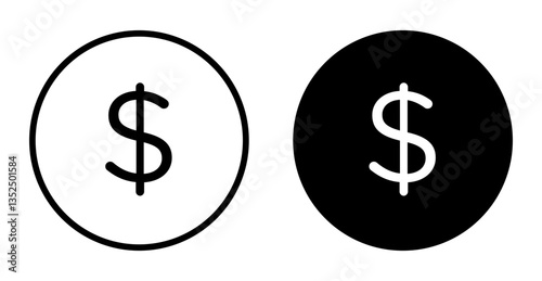 Coin vector icon symbol. illustration sign collection.
