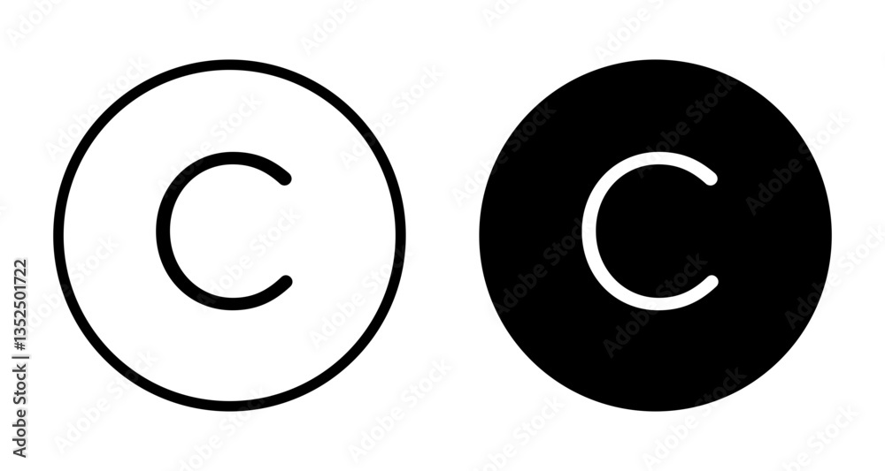 Copyright vector icon symbol. illustration sign collection. Copyright vector icon symbol. illustration sign collection.