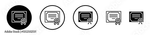 Diploma vector icon symbol. illustration sign collection.