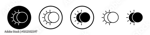 Eclipse vector icon symbol. illustration sign collection.