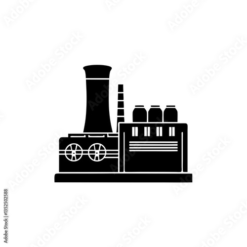 creative details thermal power station Icon vector illustration 