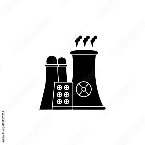 creative details thermal power station Icon vector illustration 