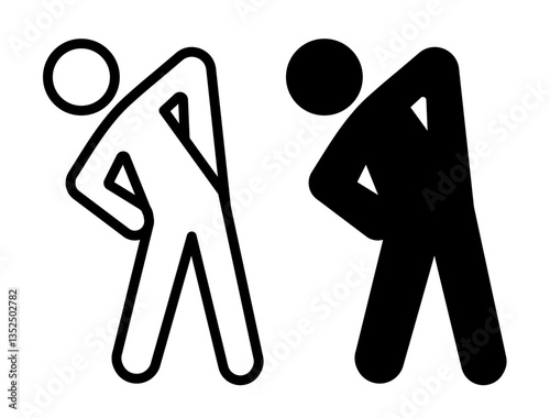 Fitness exercise vector icon symbol. illustration sign collection.