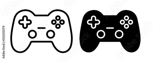 Gamepad vector icon symbol. illustration sign collection.