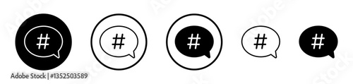 Hashtag vector icon symbol. illustration sign collection.