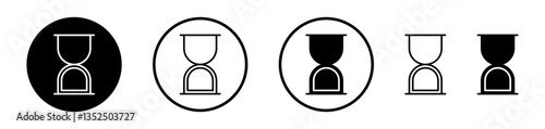 Hourglass end vector icon symbol. illustration sign collection.