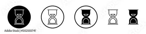 Hourglass end vector icon symbol. illustration sign collection.