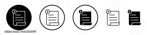Invoice vector icon symbol. illustration sign collection.