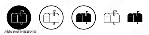 Mailbox vector icon symbol. illustration sign collection.