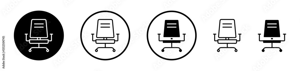 Office chair icon set. vectors for apps and website designs Office chair icon set. vectors for apps and website designs