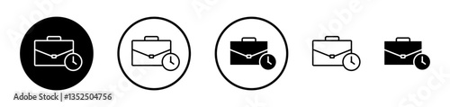 Office time vector icon symbol. illustration sign collection.