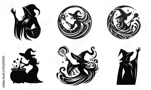 Silhouette of a Mythical Witch: A Symbol of Magic and Mystery
