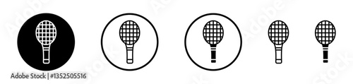 Racquet vector icon symbol. illustration sign collection.