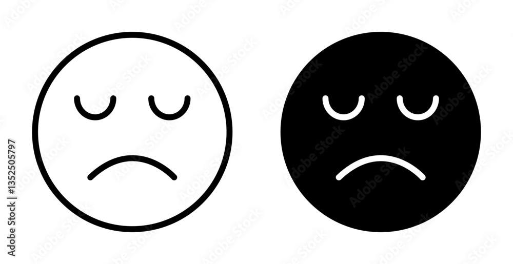 Sad vector icon symbol. illustration sign collection. Sad vector icon symbol. illustration sign collection.