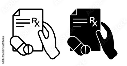 RX vector icon symbol. illustration sign collection.