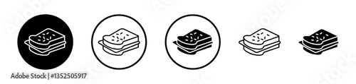 Sandwich vector icon symbol. illustration sign collection.