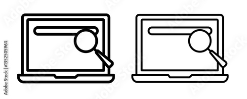 Search online vector icon symbol. illustration sign collection.
